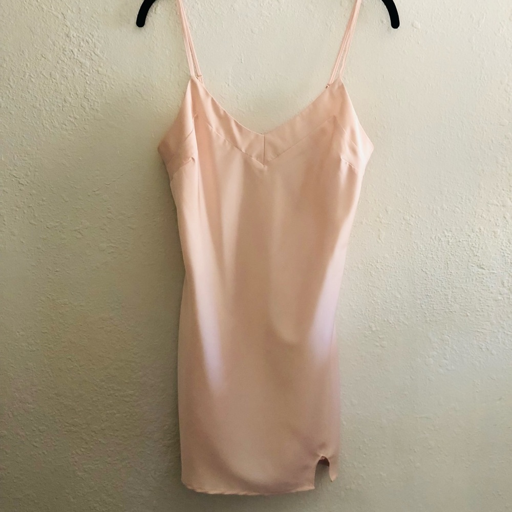 Forever 21 blush woven slip mini dress
